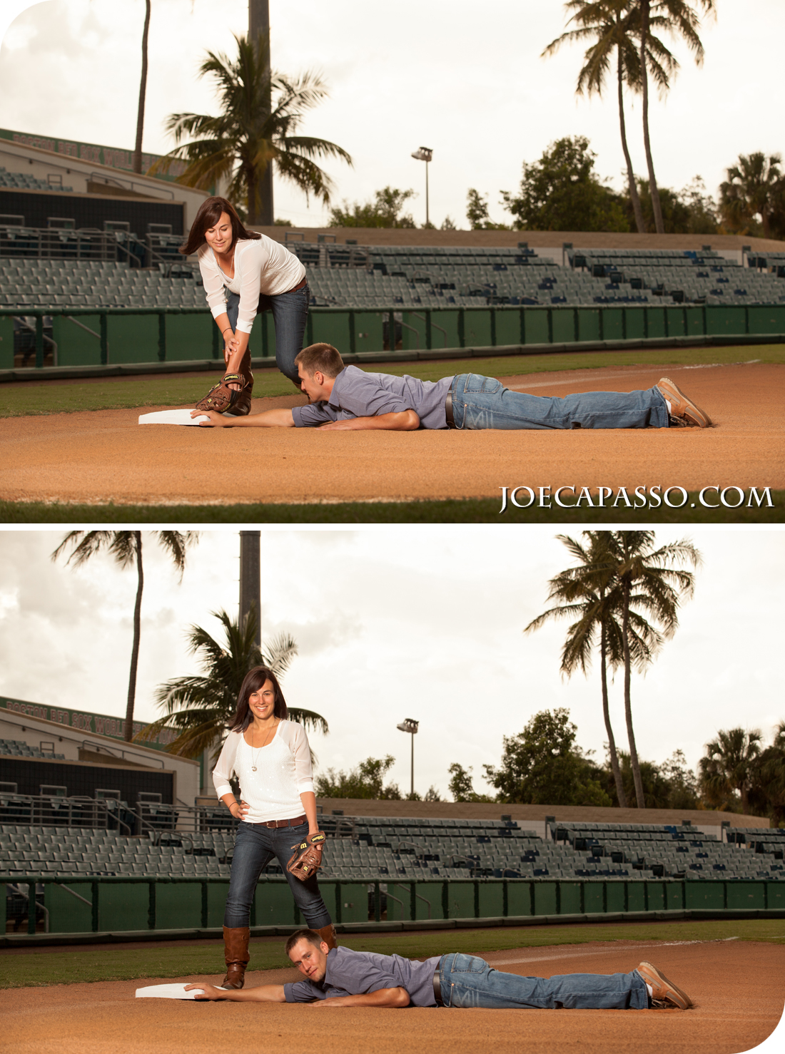 baseball engagement photography