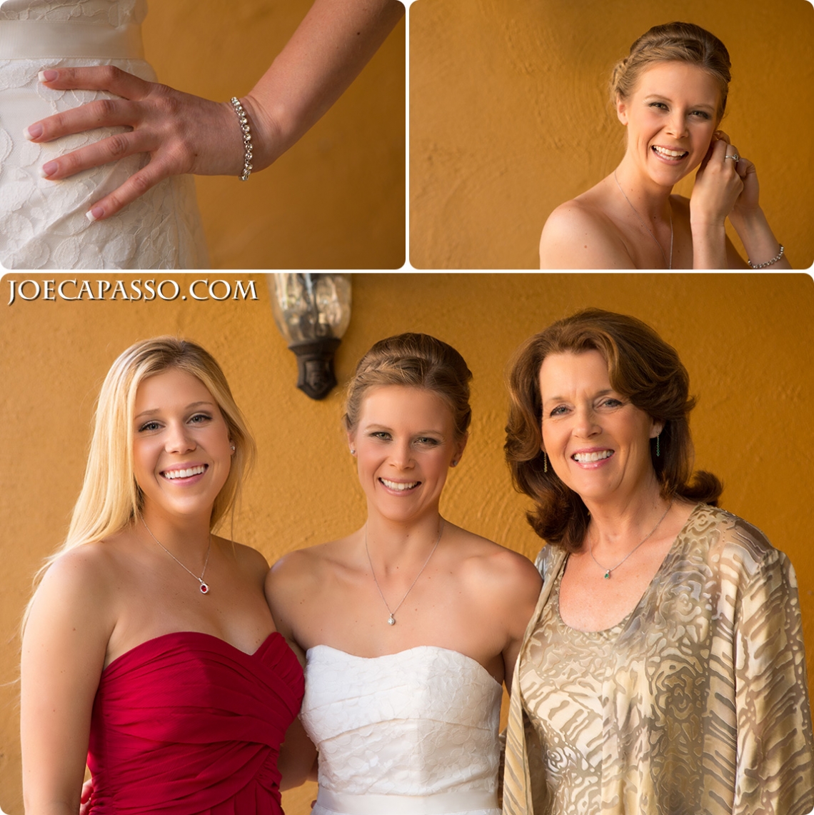 bride with mother and sister at bellasera